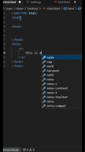 How create a html sign tact and paragraph tag #html #css #tag