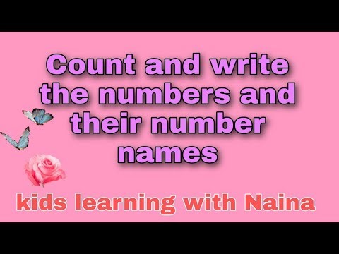 Count and write the numbers and their number name (maths for kg)