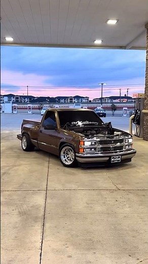 Boosted OBS Chevy Stepside Lowered on Welds #obschevy #obs #obstruck #welds #droppedtrucks #chevy