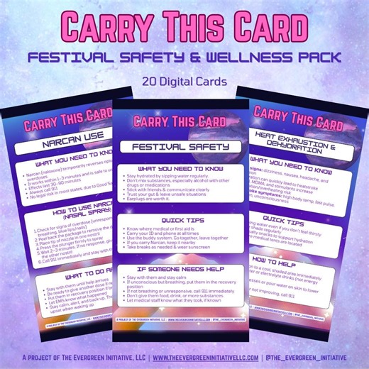 Carry This Card: Festival Safety & Wellness Pack | Digital Cards - Etsy