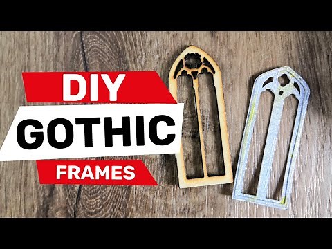 Cardboard Gothic Windows / Dollhouse Cardboard Furniture / DIY Furniture / SVG Pattern