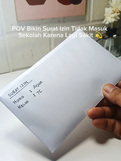 Surat Izin Tidak Masuk Sekolah Karena Sakit