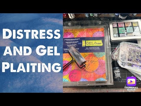Distress Oxide Inks and Ranger Tim Holtz Paint: Gel Plaiting Play With Stencils: Backgrounds