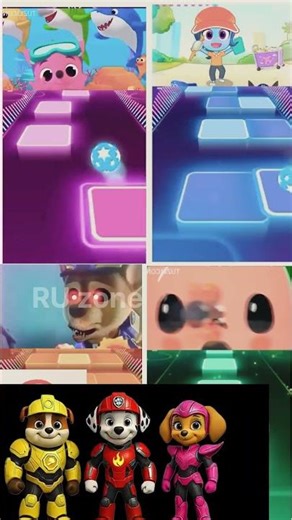 Sheriff Labrador Exe, Pinkfong Exe, Cocomelon Exe, Paw Patrol Exe X Coffin Dance Tiles Hop 427