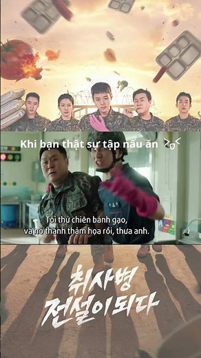 Khi bạn thật sự tập nấu ăn - Huyền thoại lính bếp tập 5 #trending #comedy #kdrama