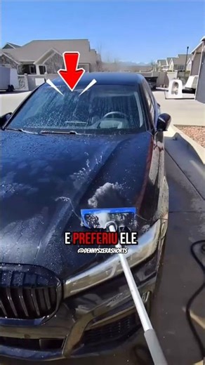 This guy wanted to save money when washing his BMW, and the result was surprising.