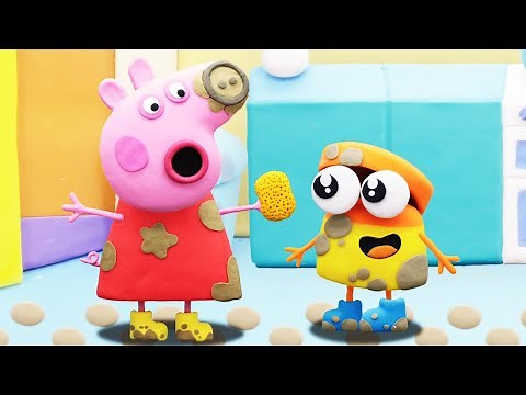 Play Doh Videos | Peppa Pig & the Doh-Dohs Play in Muddy Puddles | Stop Motion | The Play-Doh Show