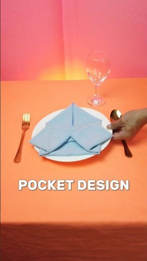 POCKET TABLE NAPKIN FOLDING #tablenapkinfolding #cateringservices #tutorial