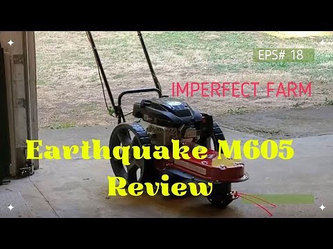 Earthquake M605 Trimmer setup, and working review with a surprise in the bushes.