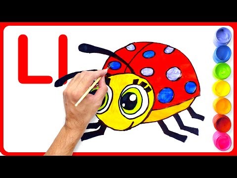 Ladybug Drawing, Painting, Learning for Kids | Alphabet Animals