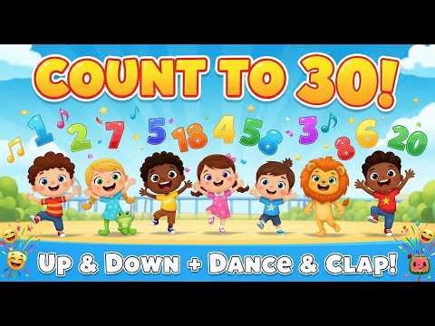 Count to 30 Song | 1 to 30 and Backwards! Dance, Clap & Jump | Fun Kids Counting Song