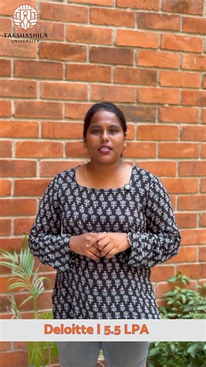 Takshashila University Placement Success Story | Placed at Deloitte |