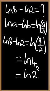 Evaluate ln8 − ln2 Using Log Laws | Step-by-Step Solution with Natural Logarithms