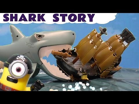 Funny Minions Pirates Treasure Hunt With A Shark Story