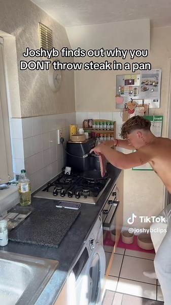 Joshyb's Hilarious Steak Pan Mishap | Comedy Clips
