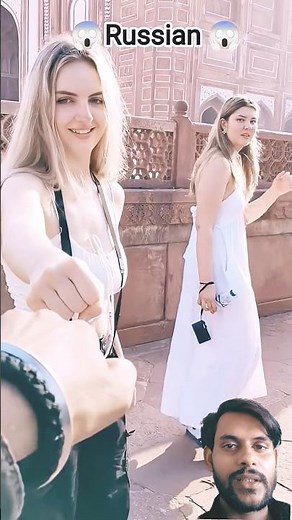 😱Russian girl prank ✅ aagratajamahal #trending #prank #russian#russia #new2025 #prankcam