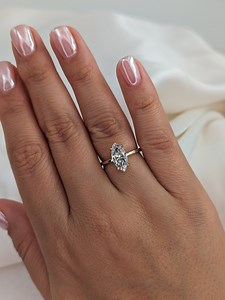 1.5 Carat Marquise Diamond Engagement Ring, 14K Yellow Gold Solitaire Wedding Ring - Etsy