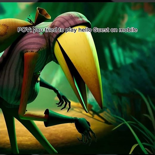 POV you try to play Hello Guest on mobile ￼