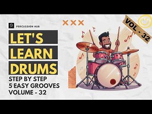 5 Easy Drum Beats for Beginners | Learn with Notation | Vol. 32 — 5x 90 BPM Grooves