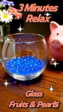 ✨ 3 Minutes Relaxation | Hypnotic 3D ASMR with Glass Fruits & Pearls Transformation ✨