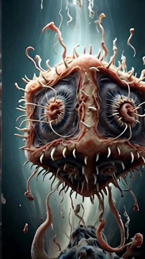 Terrifying Alien Monster with Tentacles & Fangs – AI Fantasy Horror Art #shorts