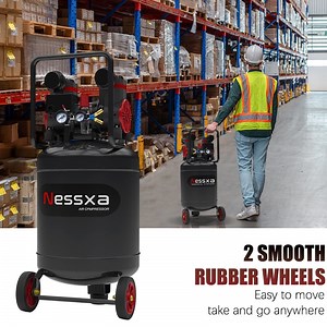 EAYSG 14-Gallon Portable Air Compressor with 2 Quick Couplers — 2HP, 8.75 CFM, 115 PSI, Oil-Free, Low Noise Design — Great for Automotive, DIY, Inflation