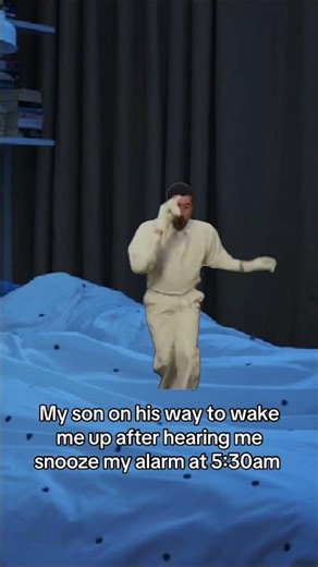 My alarms wakes him up so he can walk me up😂#CapCut#parnets#kids#😂#work