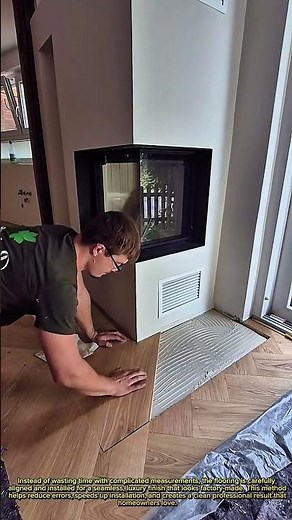 Fireplace Flooring Installation Trick That Looks Absolutely Perfect! #FlooringHack
