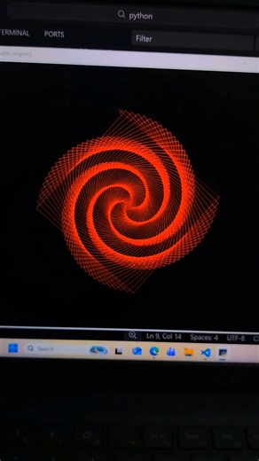 python graphic design 🌸#python #turtlegraphics #design #shorts #pythoncoding #turtle #viral