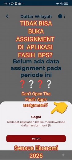 Mengapa Petugas Sensus Ekonomi SE2026 Pemula, Tidak Bisa Assignment di Aplikasi Fasih BPS??
