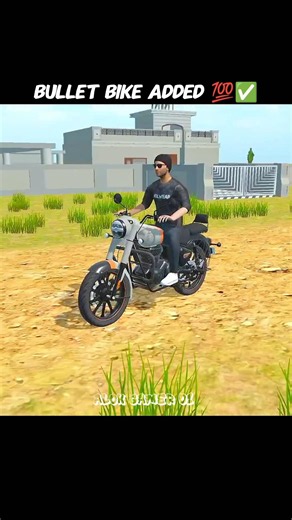 BULLET BIKE ADDED 💯✅ INDIAN DESI LIFE SIMULATOR 3D GAME || #shortsfeed #indiantractor3d