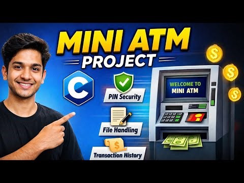 I Built a Mini ATM Using C 😱 | Full Demo
