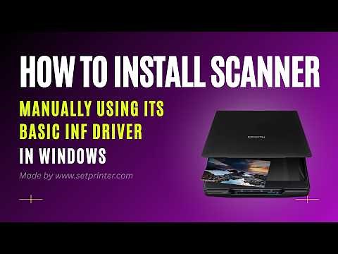 How to Install A Scanner Manually Using its Basic Driver (INF Driver) | Step-By-Step Tutorial