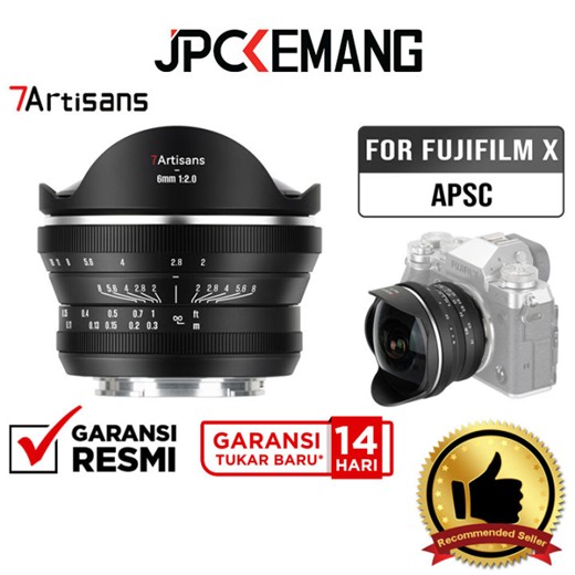 7ARTISANS 6mm f2 Fisheye for Fujifilm X APSC Lens 7Artisan 6 mm f/2 Fuji JPC KEMANG GARANSI RESMI | Lazada Indonesia