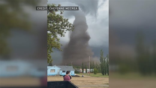 Twister spotted near Edberg, Alta.