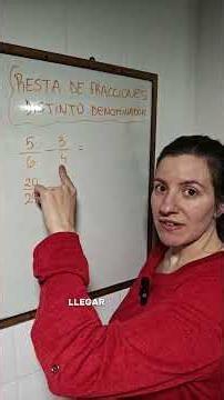 ¿CÓMO RESTAR FRACCIONES DE FORMA SIMPLE? #maths