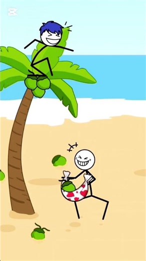 Stick men and Coconuts. #stickman #gaming #funny