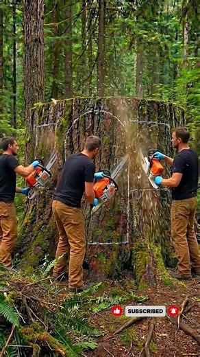 3 Men Build Amazing Forest House From Tree Log 🌲🏡 | Primitive Survival Skills #shorts