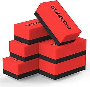 Glidecoat Ceramic Coating Applicator Sponges 6 Pack- Applicator Pads Detailing for Cars, Boats, Motorcycles, Motorhomes, and More - Non-Absorbing - Effortless Application On Any Vehicle! (6 Count)