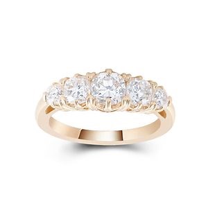 [Hot Item] Designer Lab Diamond Engagement Wedding Ring 14K Real Gold Synthetic Diamond Ring
