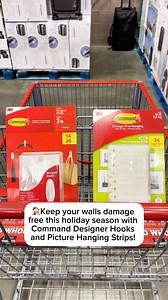 🏠Keep your walls damage free this holiday season with @command Designer Hooks and Picture Hanging Strips! 📍Available nationwide in @costco stores for $4 off! Stock up today! 👌🏼Damage free decorating - no holes, marks, or sticky residue! 👋🏼 No tools required! 🖼️ Perfect not just for frames, but great for a gallery wall, acoustic foam boards and more! 🪝Hooks hold strongly on variety of surfaces to hang what you want, where you want 🛒Make decorating a breeze and add them to your Costco car