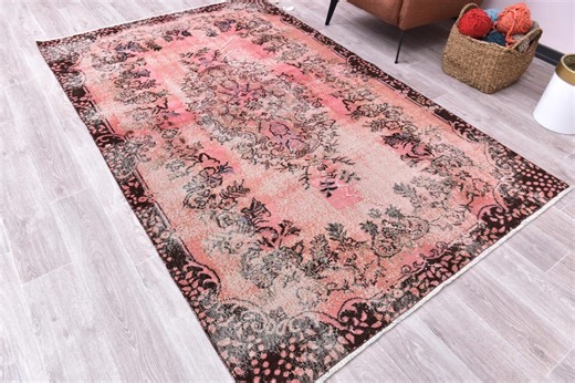 5x8 VINTAGE WOOL RUG, 5x8 Vintage Rug, 5x8 Rug, 5x8 Turkish Rug, Distressed Rug, Handmade Rug, 5x8 Muted Rug, 5x8 Area Rug, Rug 5 X 8 - Etsy