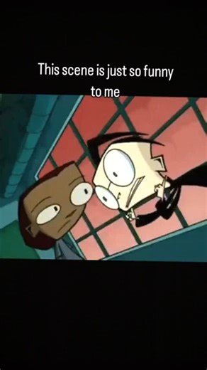 DIM SSTARR Commander 💫 on Instagram: "Free my boy Zim 😭 . Invader Zim is a cult-classic animated series (Nickelodeon, 2001) that follows Zim, a wildly overconfident alien “invader” who’s hilariously unqualified for conquest, and Dib, the paranoid kid determined to expose him. The show hit like a neon glitch in kids’ TV: sharp, cynical, and visually weird in a way that felt closer to underground comics than Saturday-morning polish, with bug-eyed character designs, manic pacing, and jokes that t