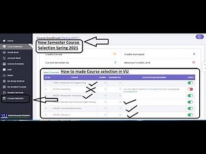 How to Select Course in VU || Virtual University || Course Selection || VU course Selection || VULMS