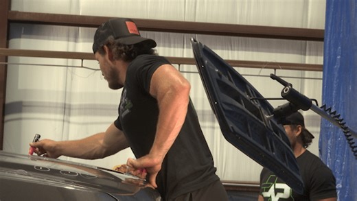 Lubbock body shops swamped with hail damage repairs after storm