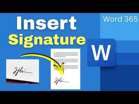 How to Insert Handwritten Signature in Microsoft Word (From Paper to Word Document)