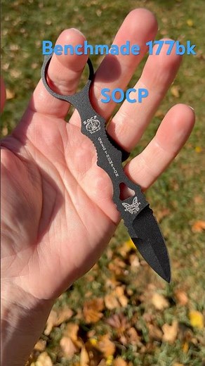 Benchmade 177bk SOCP fixed blade 🔪 #fixedblade #knifereview #knife #backyard #benchmadeknives