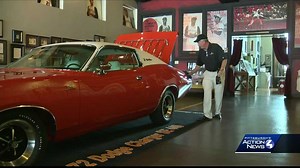 Roberto Clemente's 1972 Dodge Charger on display at Clemente Museum