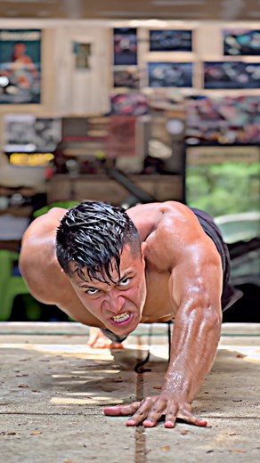 Samuel Richards on Instagram: "I did these for an hour 😈 #naturalbodybuilding #calisthenics #shredded #lean #muscle #abs #garagegym #outdoorworkout #sun #pushups #chest #triceps #shoulders #explorepage✨"