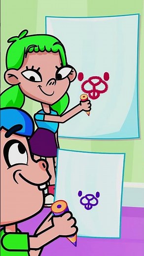 ✏️ Let’s Draw Together! Funny Art Game for Kids 💕 #short #animation